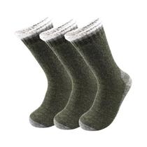 Meias Térmicas Masculinas De Lã Merino Para Inverno, 3 Pares, Super Grossas, Com Forro De Lã E Laço