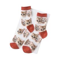 Meias Transparentes De Gato Kawaii Para Mulheres Moda Japonesa Coreana Verão Fina De Fibra De Vidro Meias Transparentes De Gato Kawaii Para Mulheres Moda Japonesa Coreana Verão Fina De Fibra De Vidro