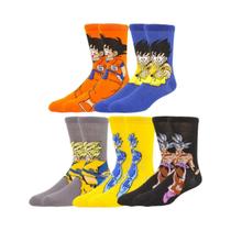 Meias Unissex Dragon Ball Anime, 5 Pares, Estilo Hip Hop, Meias Casuais Engraçadas Para Homens E Meias Unissex Dragon Ball Anime, 5 Pares, Estilo Hip Hop, Meias Casuais Engraçadas Para Homens E
