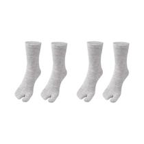 Meias Unissex Estilo Japonês Com Separação Para Dois Dedos, 1-5 Pares, Poliéster, Para Clogs,