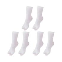 Meias Unissex Estilo Japonês Com Separação Para Dois Dedos, 1-5 Pares, Poliéster, Para Clogs,