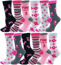 Meias Winterlace Breast Cancer Awareness Women, 12 pares Meias Winterlace Breast Cancer Awareness Women, 12 pares