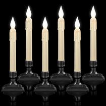 Meigic 6 Peças Velas de Janela com Sensor do Anoitecer ao Amanhecer