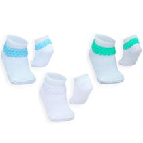 Meinha Baby Kit 03 Pares Toque Macio Algodão Anti Alérgico Cores Sortidas Menino