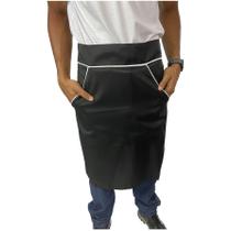 Meio Avental 2 Bolsos Frente Ox-ford Super Durável com vivo branco