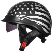 Meio Capacete de Motocicleta ILM 205V - Open Face com Viseira Solar DOT XL