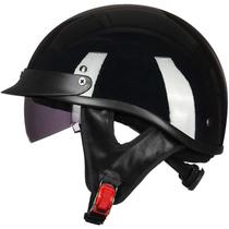 Meio capacete para motocicleta ILM Model-205V Gloss Black (L)