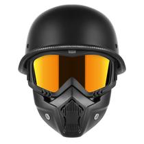 Meio capacete para motocicleta TRUSTERTHEE Retro Half Shell DOT