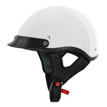 Meio capacete para motocicleta VCAN Cruiser Gloss White (Medium)