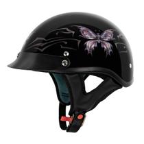 Meio capacete para motocicleta VCAN Cruiser Intricate Butterfly XS