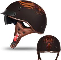 Meio capacete para motocicleta VCOROS F02 Angel com viseira solar S