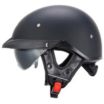 Meio capacete para motocicleta VCOROS VHF04 Matte Black M