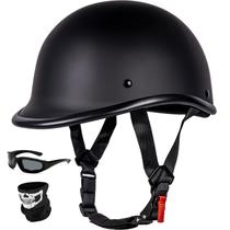 Meio capacete para motocicleta Yesmotor Vintage Lightweight DOT