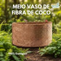 Meio vaso de fibra de coco ecologico tipo xaxim N2 diametro 17cm Gold Plant