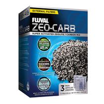 Meios de filtro químico Fluval Zeo-Carb 150g, pacote com 3