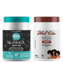 Mel Cola 1kg + Ativador Cachos de Mola Glamour 1kg Trihair