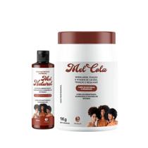 Mel Cola Cachos Naturais 1kg + Óleo Mel Natural 60ml Trihair