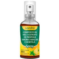 Mel + extrato de própolis sabor abacaxi e hortelã spray 30 ml saedra