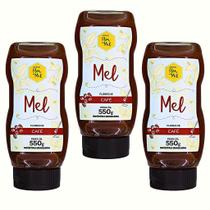 Mel flores de cafe premium 550g apiario flor de mel - kit 3 unidades Mel flores de cafe premium 550g apiario flor de mel - kit 3 unidades