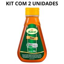 Mel organico bisnaga korin 300gr kit com 2