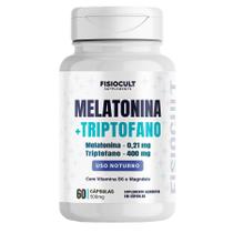 Mela tonina com Trip tofano Magnésio Uso Noturno Suplemento Alimentar para Adultos 60 Cápsulas Sem Acucar Sem Gluten