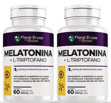 Melato nina Triptofano 120 Cápsulas 500 mg Suplemento Sono + Vitamina B6 B12 D3 - dormir melhor Floral Ervas do Brasil