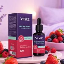Melatonina e Triptofano em Gotas Sublingual 30ml Sabor Frutas Vermelhas