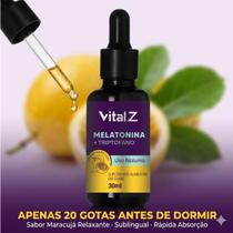 Melatonina e Triptofano em Gotas Sublingual sabor Maracuja 30 Doses Natural Sono