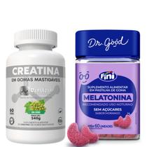 Melatonina Em Gummys c 60 gummys Fini e Whey Protein Concentrado 900g