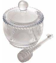 Meleira 10X10CM Com Colher Pearl De Cristal Ecológico