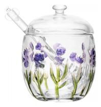 Meleira C/ Pegador Lavanda Hand Painting 11cm Cristal - Lyor