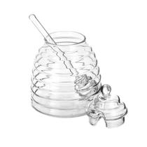 Meleira Colmeia Vidro Transparente Incolor Borossilicato Dispenser Para Mel - 300ml - Mimo Style