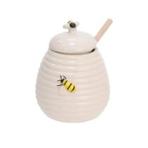 Meleira de Cerâmica Pote de Mel Abelhinha c/ Tampa 300ml - Hauskraft Meleira de Cerâmica Pote de Mel Abelhinha c/ Tampa 300ml - Hauskraft