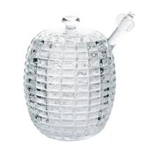 Meleira De Cristal Com Pegador Mel E Tampa Tress 210ml Lyor Vidro Mesa Posta Luxo Cantinho do Café