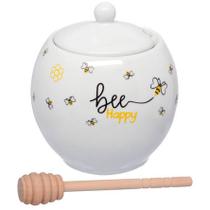 Meleira de porcelana com pegador em bambu Honey 350 ml - Etilux