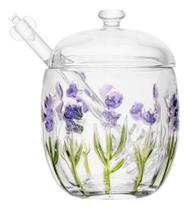 Meleira Em Cristal Com Detalhes De Flores Lavanda 8,5x11cm Meleira Em Cristal Com Detalhes De Flores Lavanda 8,5x11cm