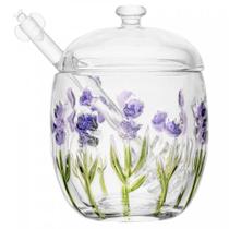 Meleira Lavanda 180ml Cristal Com Pegador Hand Painting Lyor Meleira Lavanda 180ml Cristal Com Pegador Hand Painting Lyor