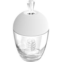 Meleira Porta Mel com Pegador Tampa Decorativa Transparente Ideal para Mesa Posta Conservação Estilo Moderno Prático Cozinha Utensílio Pote