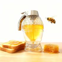 Meleira Porta Mel Honey Dispenser Acrílico 200ml Gatilho Dosador Sem Respingos Mesa Posta