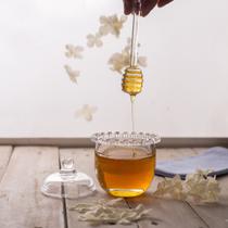 Meleira Vidro Com Tampa E Pegador Com Detalhe Abelha Colméia Meleira Vidro Com Tampa E Pegador Com Detalhe Abelha Colméia