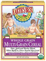 Melhor cereal infantil orgânico da Terra, inteira multi-grãos, caixa de 8 oz. (Pacote de 12) - Earth's Best