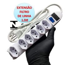 Melhor Filtro Linha Extensão 6 Tomadas 1.5 Metros Potente SL7606