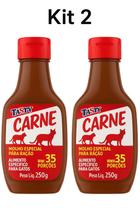 Melhor Kit 2 Condimento Para Ração De Gatos Tasty Carne 250g