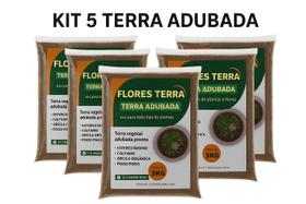 Melhor Kit 5 Terra Vegetal Adubada 3kg Hortas e Jardins