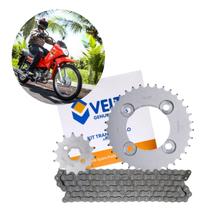 Melhor Kit Relação Transmissão Honda Pop 100 Aço 1045 Original ALLEN Completo Melhor Kit Relação Transmissão Honda Pop 100 Aço 1045 Original ALLEN Completo