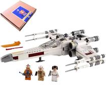 MELHOR NAVE STAR WARS XWing Fighter De Luke Skywalker COM 4 MINIFIGURES BLOCOS DE MONTAR LETSGO 527 PEÇAS