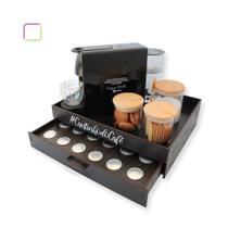 Melhor Porta Cápsula Decorativa Dolce Gusto Três Corações Nespresso Capacidade 24 Cápsulas Mdf Organizadora Cantinho do Café