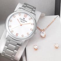 melhor Relogio Feminino CN28437C melhor kit colar e brincos