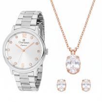 melhor Relogio Feminino CN28437C melhor kit colar e brincos