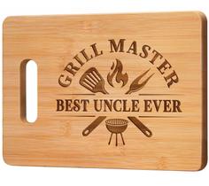 Melhores presentes de Dia dos Pais da sobrinha e sobrinho, presentes de aniversário do tio, presentes para o aniversário do tio Dia dos Pais, Dia dos Namorados, Dia dos Namorados, Natal Tábua de cortar gravada exclusiva do melhor tio de todos os tempos